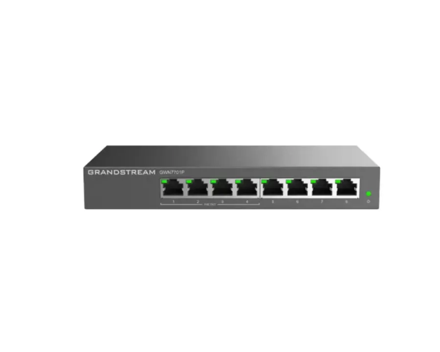 Grandstream GWN7701P Switch - 8 Portlu 4 Port Poe Yönetilemez Gigabit Poe