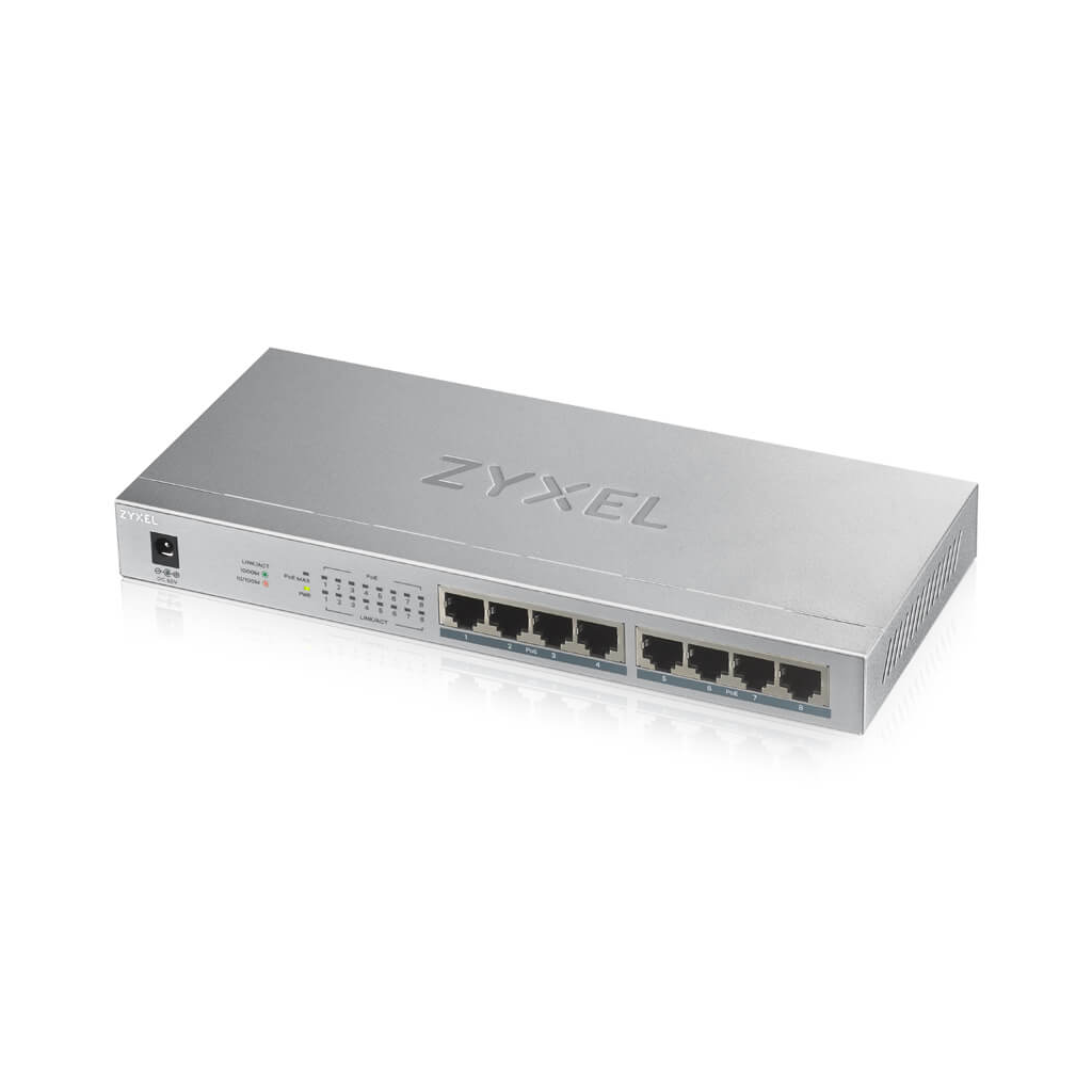 Zyxel GS1008HP 8 Port Gigabit PoE+ Yönetilemez Masaüstü Switch