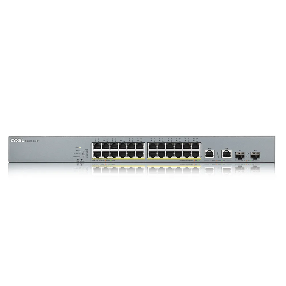 Zyxel GS1350-26HP 24 Port Gigabit PoE+ Akıllı CCTV Yönetilebilir Switch - görsel 2