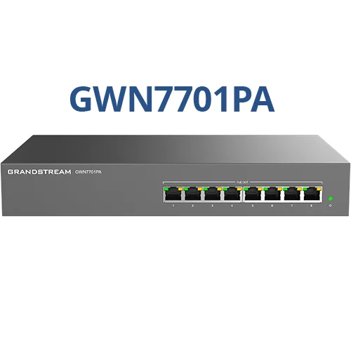 Grandstream GWN7701PA 8-Port Yönetilemeyen Poe Switch