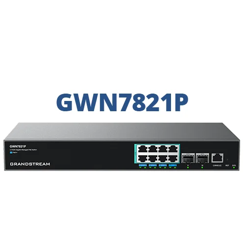 Grandstream GWN7821P 8-Port Multi-Gigabit Layer 3 Poe Switch
