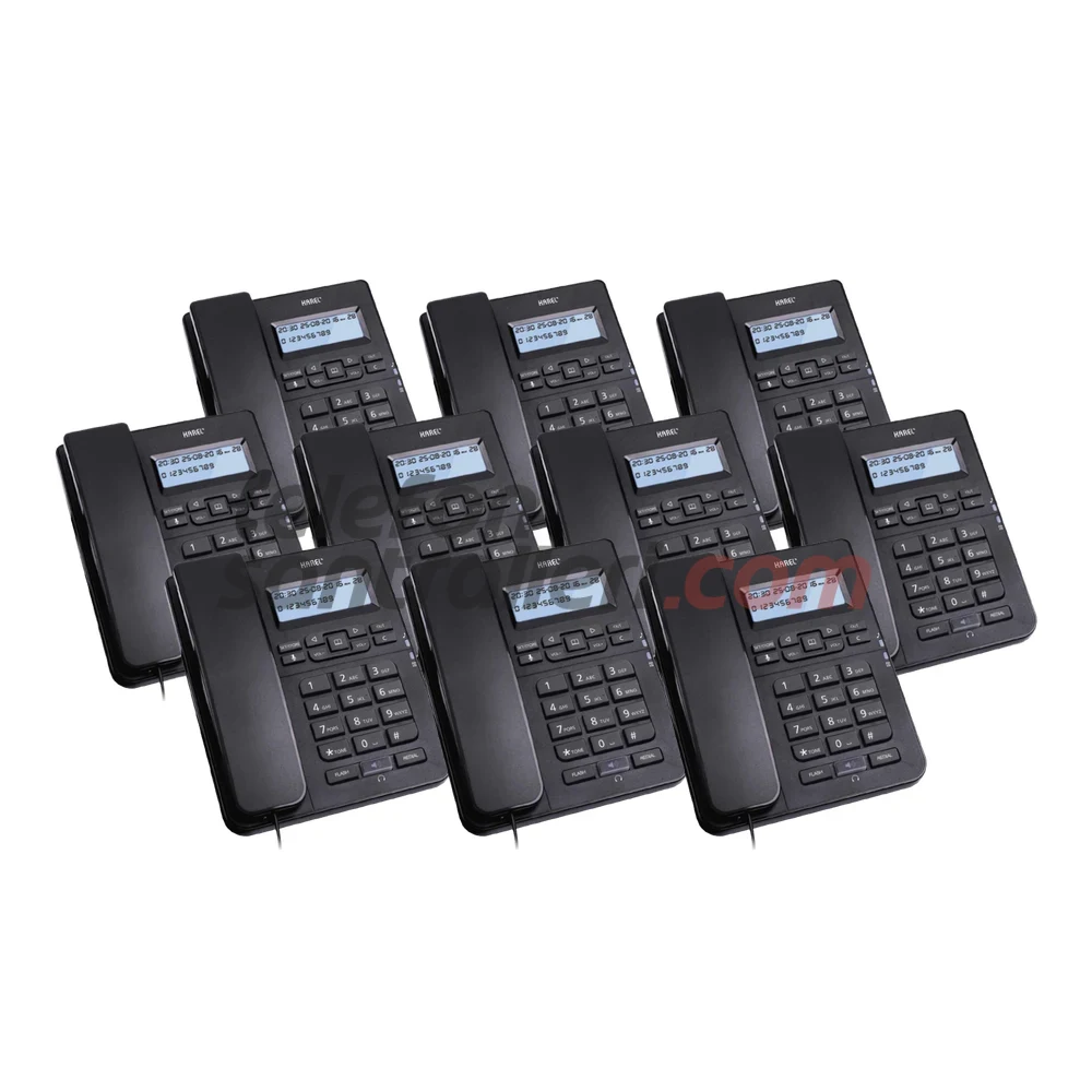 Karel TM145 Ekranlı Masa Telefonu Siyah 10'lu Paket