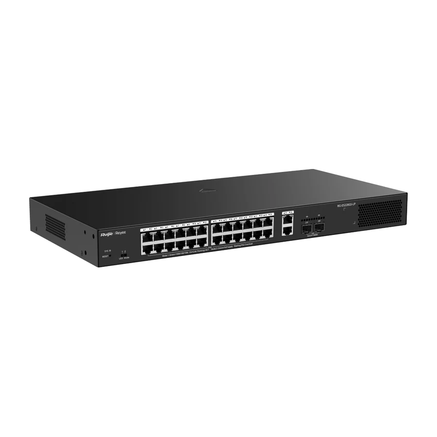 Ruijie Reyee RG-ES228GS-LP 24 Port PoE+ 2 SFP 250W Gigabit Bulut Yönetimli Switch
