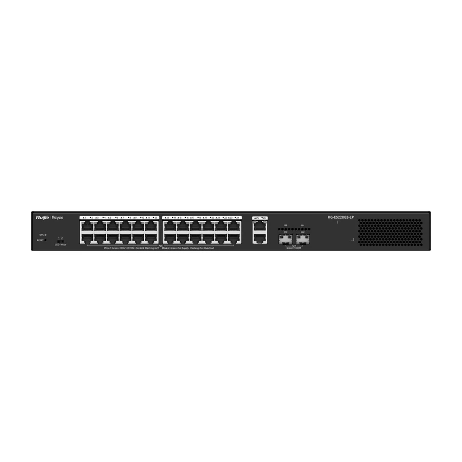 Ruijie Reyee RG-ES228GS-LP 24 Port PoE+ 2 SFP 250W Gigabit Bulut Yönetimli Switch